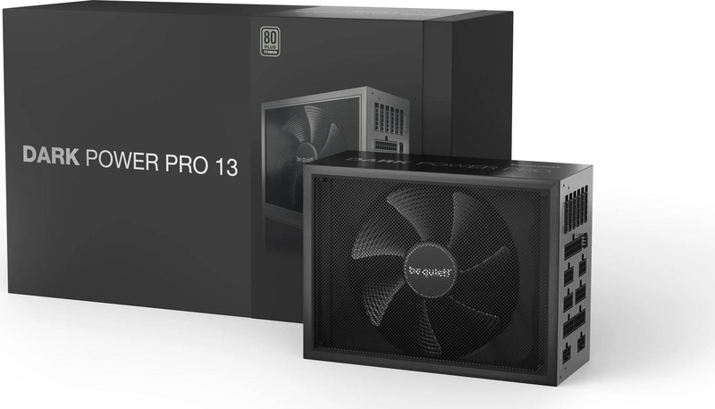 Be quiet! Dark power pro 13 1600w atx power supply 80 plus titanium fully modular atx 3.0 dual 12vhpwr silent wings black-null