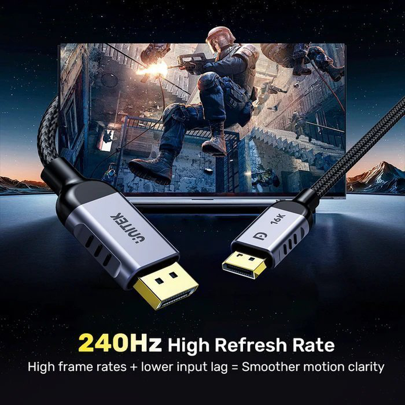 Unitek displayport 2.1 cable 8k 120hz 2.0m, , medium-null
