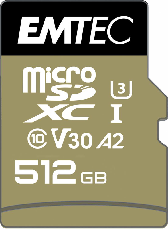Emtec speedin' pro - flash memory card (sd adapter included) - 512GB - a2 / video class v30 / uhs-i u3 / class10 - 670x - microsdxc uhs-i-null