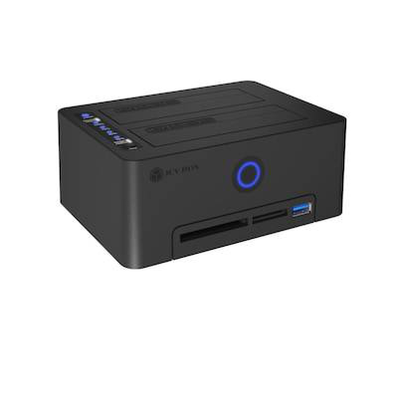 Icy box ib-1233cl-cr / HDD / SSD docking station / clone station / bays: 2 / 2.5" / 3.5" shared / sata 6GB/s / USB 3.2 (gen 1) / black, , medium-null