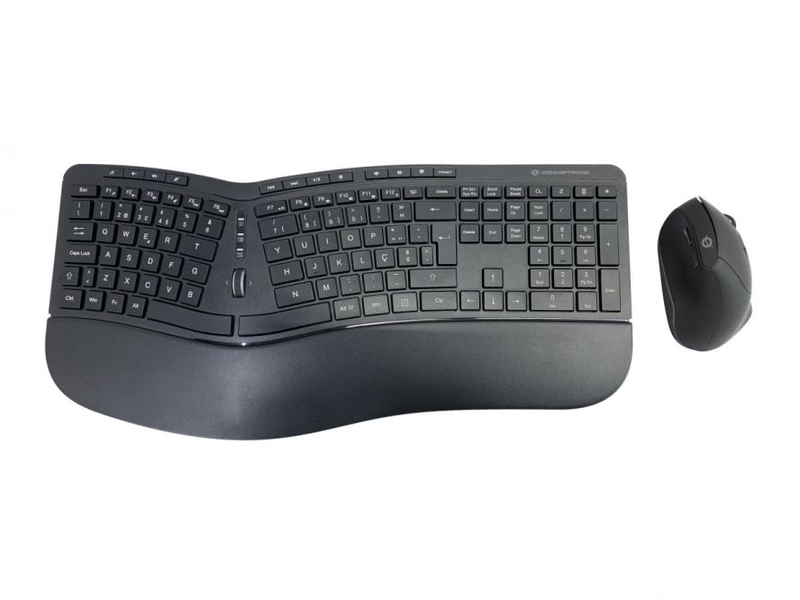 Conceptronic ergo wireless ergonomic keyboard & mouse kit (us)-null