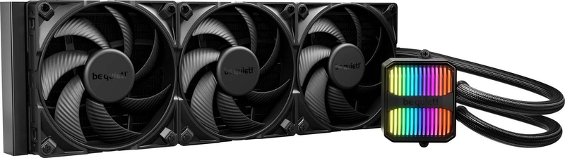 Be quiet! Silent loop 3 420mm argb aio liquid CPU cooler 3x140mm silent wings 4 pwm intel AMD tr5 black-null