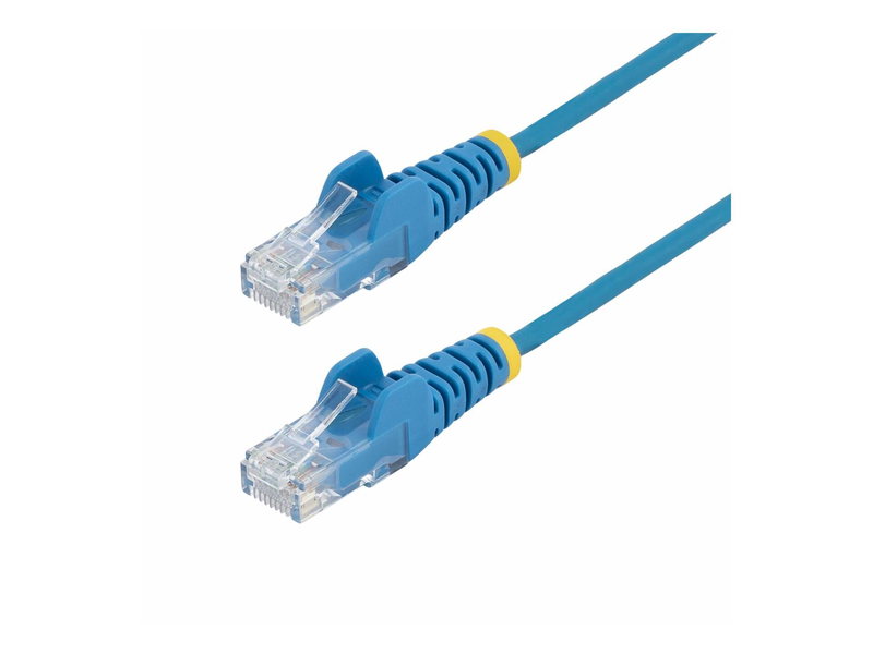 Startech.com 5m blue slim cat6 ethernet cable, snagless, 28awg, lszh / patch cable / rj-45 (m) to rj-45 (m) / 5 m / 3.6 mm / utp / cat 5/5e/6 / ieee 802.3bt / halogen-free, snagless / blue-null