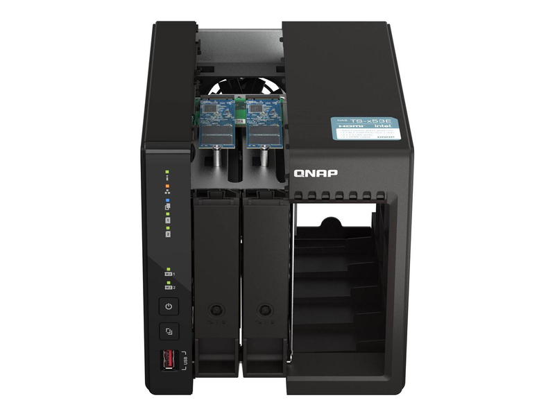 Qnap ts-253e / nas server / 2 bays / sata 6GB/s / raid raid 0, 1, 5, 6, 10, 50, jbod, 60 / ram 8GB / 2.5 gigabit ethernet / iscsi support, , medium-null