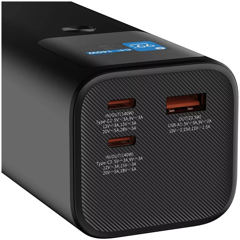 Canyon power bank 27000mAh 140w &mu;&epsilon; 2 USB-c &kappa;&alpha;&iota; 1 USB-a &theta;ύ&rho;&epsilon;&sigmaf; quick charge 3.0, , medium-null