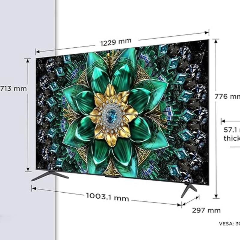 Tcl smart TV 55" 4k qd-mini led 55c6k (2025)-null