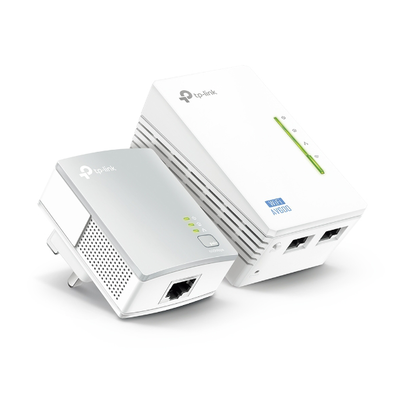 Tp-link av600 powerline homeplug Wi-Fi extender with 2 lan ports, starter kit, , medium