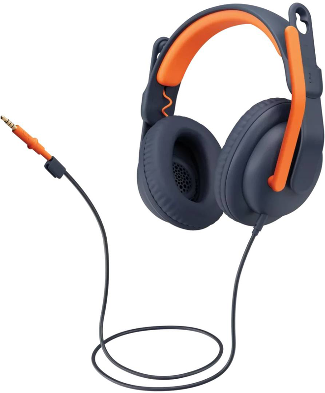 Logitech zone learn wired over-ear headset 981-001389 for learners 32mm speech-tuned boom mic 3.5mm aux graphite-null