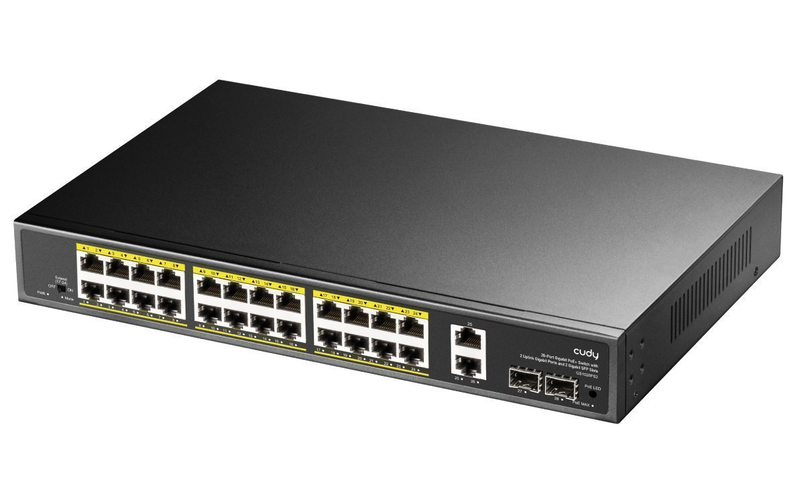 Product image: Cudy switch poe gigabit 24poe + 2GBe + 2sfp uplink 300w r/m gs1026ps2, , medium-null