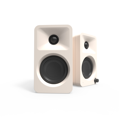 Kanto ora 100w powered reference desktop speakers with USB-c input and bluetooth - matte cream, pair, Matte Cream, medium