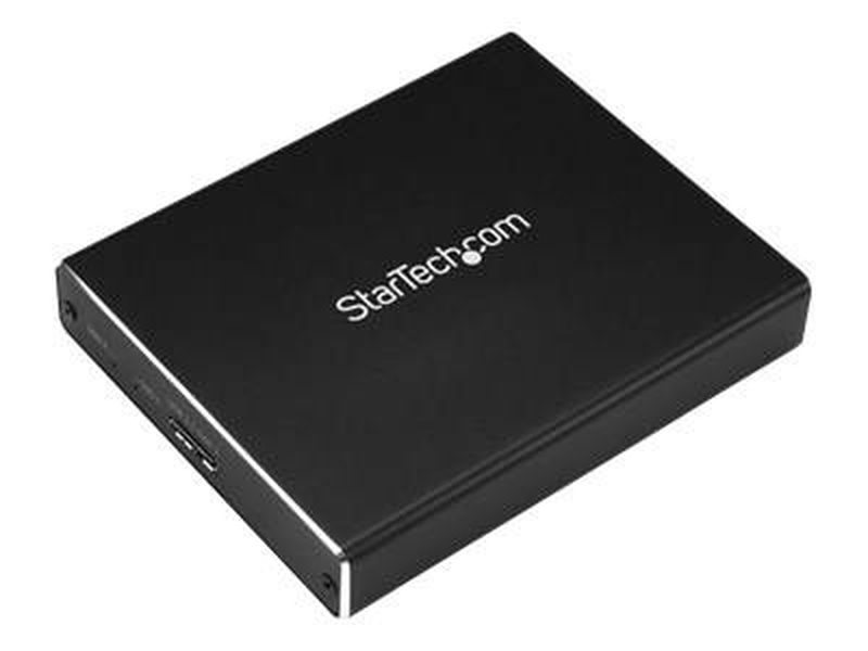 Startech.com dual-slot drive enclosure for m.2 ngff sata SSDs / USB 3.1 (10GBps) / raid / flash storage array / 2 bays / USB 3.1 (external), , medium-null