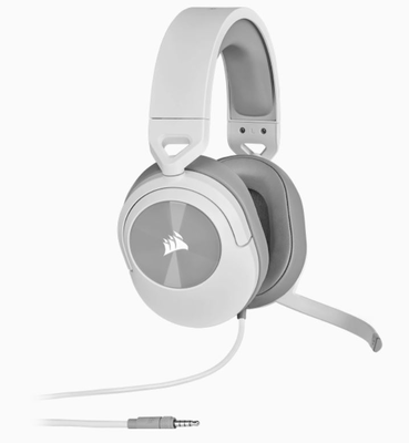 Corsair hs55 stereo wired gaming headset &mdash; white (ca-9011261-eu), White, medium