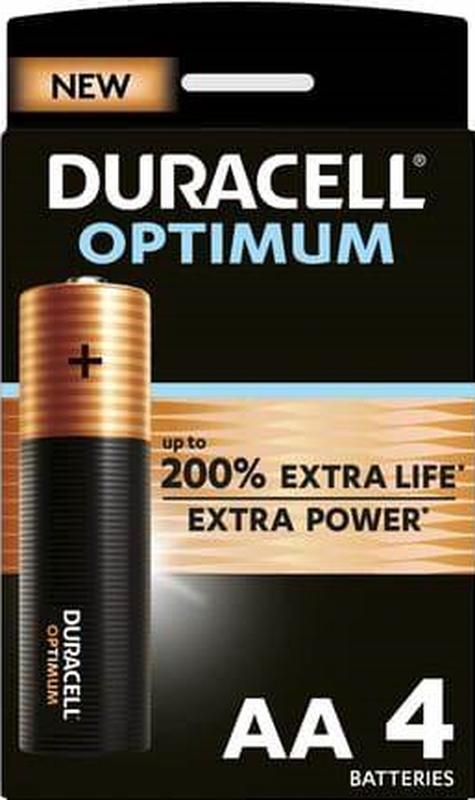 Product image: Duracell optimum non-recharchable aa battery pack of 4, , medium-null
