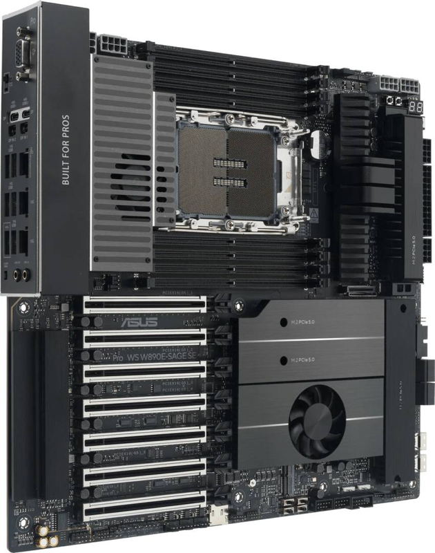 Asus pro ws w890e-sage se workstation motherboard socket lga 4710 intel w890 eeb 8x ddr5 rdimm pcie 5.0 dual 10GBe ipmi-null