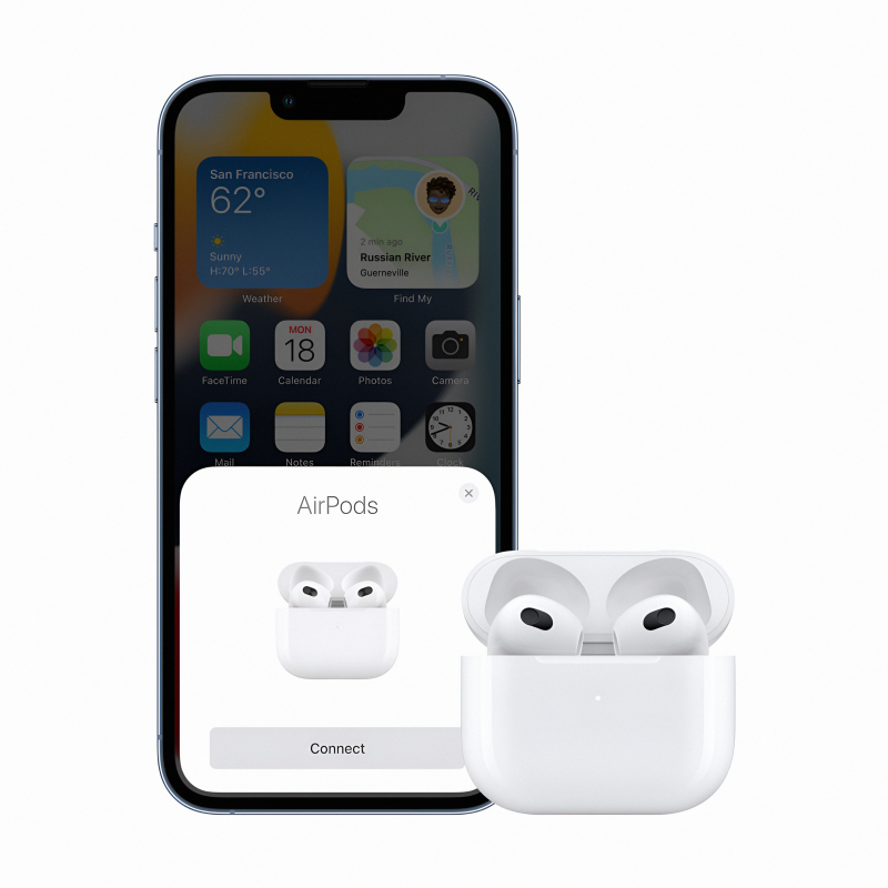Product image: Apple AirPods (3rd Generation) with lightning charging case, , medium-null