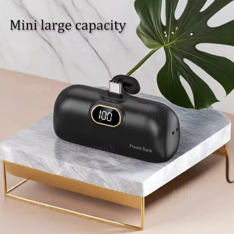 Mini capsule powerbank USB-c & lightning &upsilon;&pi;&omicron;&delta;&omicron;&chi;ή 6500mAh-null