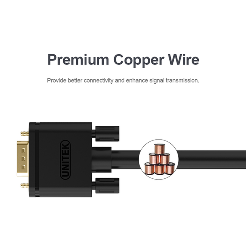 Product image: Unitek y-c505G vga to vga cable 5.0m, , medium-null
