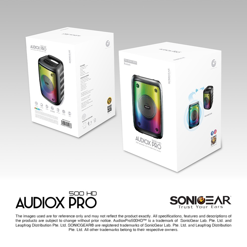 Sonicgear audioxpro500hd portable bluetooth speakers, , medium-null