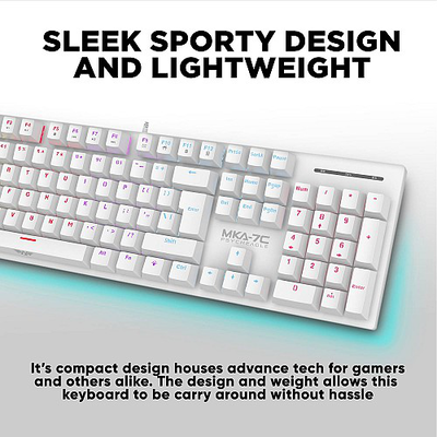 Armaggeddon gaming keyboard mech 104k linear (red) mka-7c (2024), White, medium