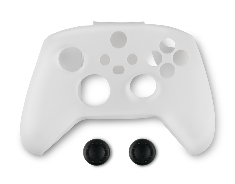 Spartan gear controller silicone skin cover and thump grips for xbox series x/s white, , medium-null