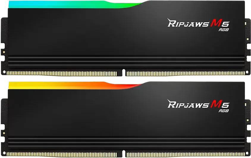 G.skill ripjaws m5 rgb 32GB (2&times;16GB) ddr5-6400 cl32 intel xmp desktop memory kit &ndash; 1.40v, black-null