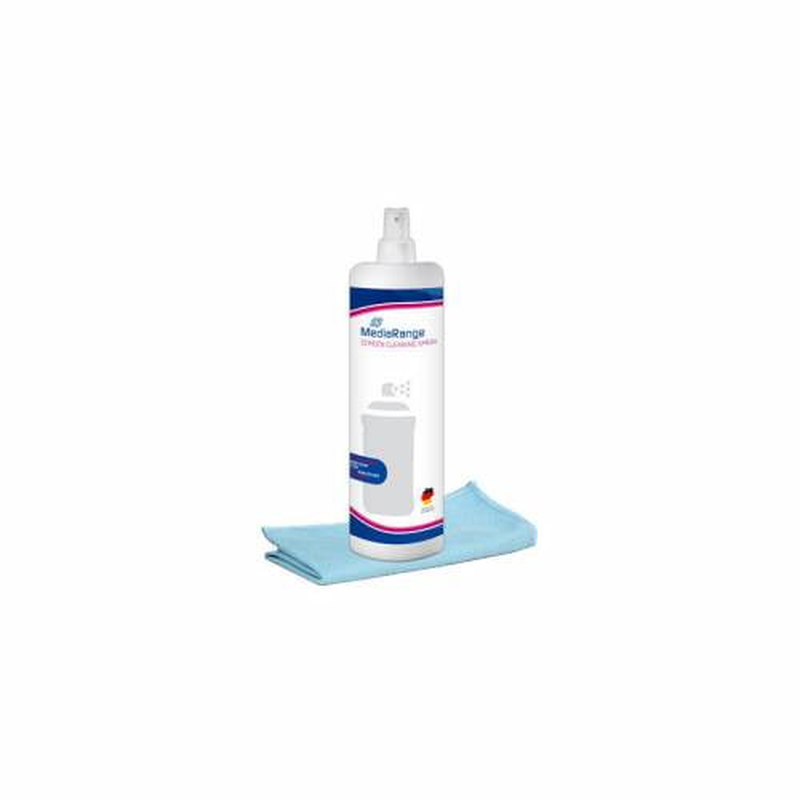 Mediarange cleaning spray with cloth set for screens, , medium-null