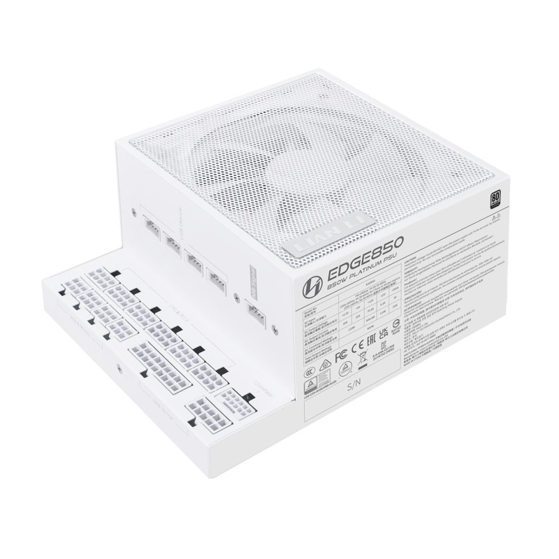 Lian li edge 850w 80+ platinum fully modular atx 3.1 psu white-null