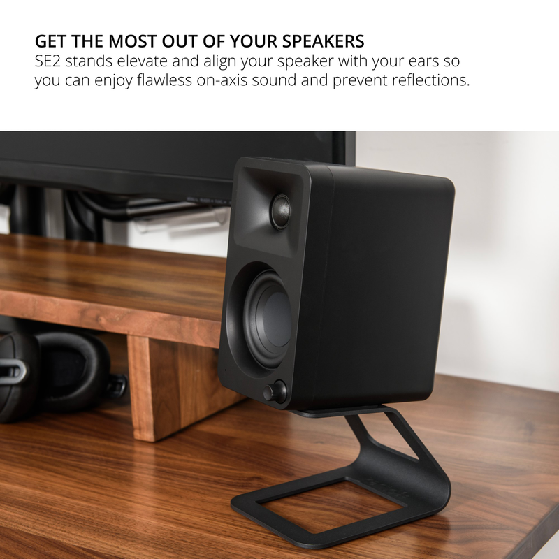 Kanto se2 elevated desktop speaker stands for small speakers - pink, pair-null