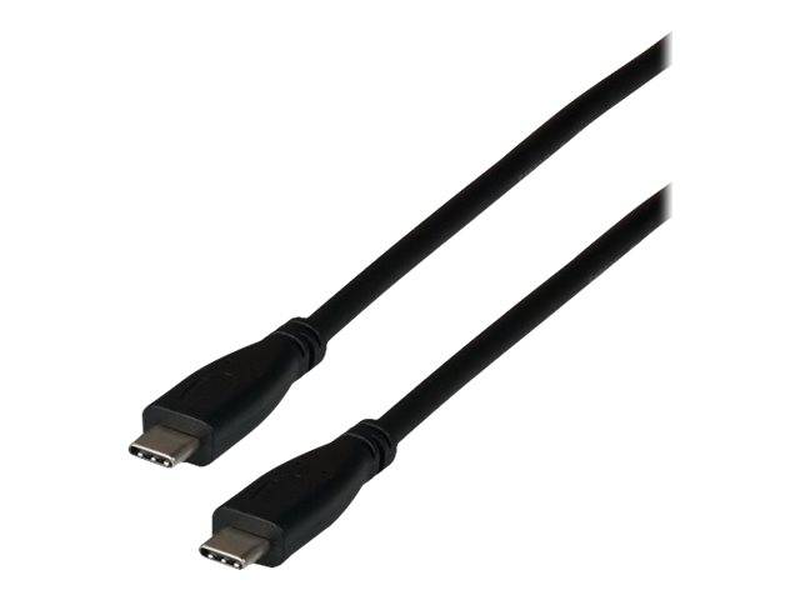 Efb-elektronik / USB cable / 24 pin USB-c (m) to 24 pin USB-c (m) / USB 2.0 / USB 3.2 / USB4 Gen 3x2 / thunderbolt 3 / 80 cm / USB power delivery (100w), 4k120hz support, 8k60hz support, 10k30hz (10240x4320) support / black | ebUSBc40-tb40g.0,8-null