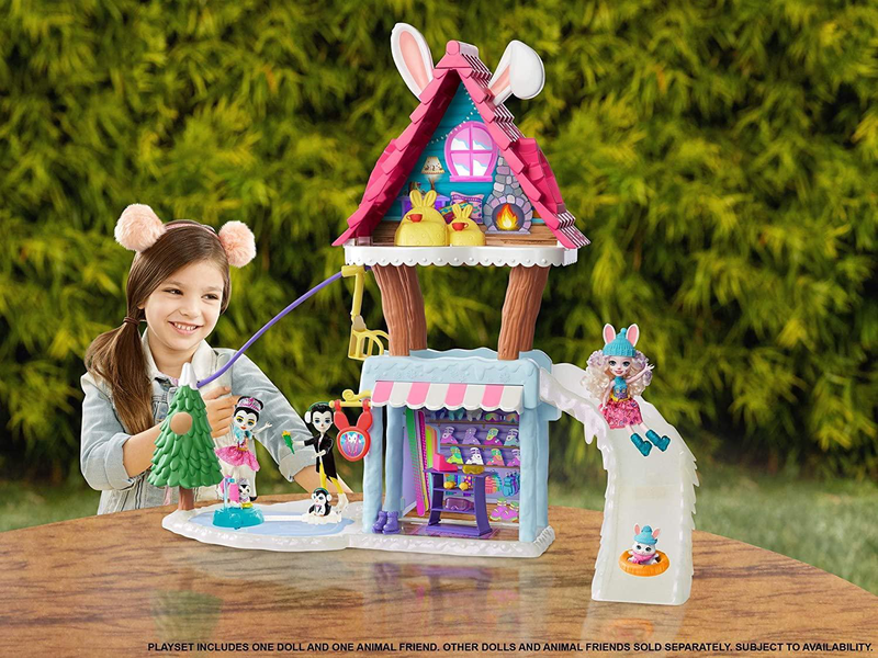Enchantimals hoppin' ski chalet playset, , medium image number null