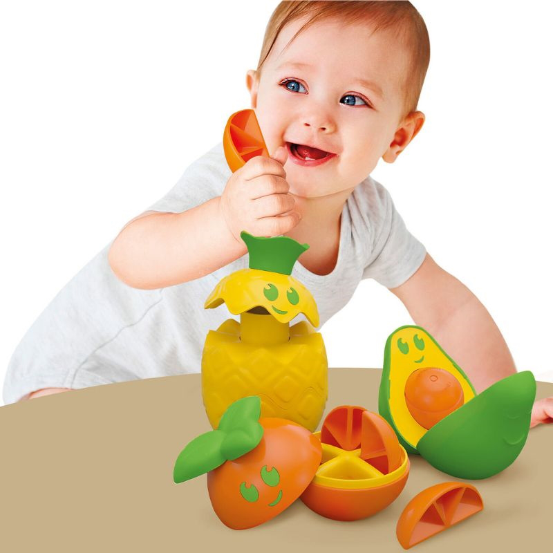 Baby clementoni baby toy set of fruits made from recycled materials, , medium-null