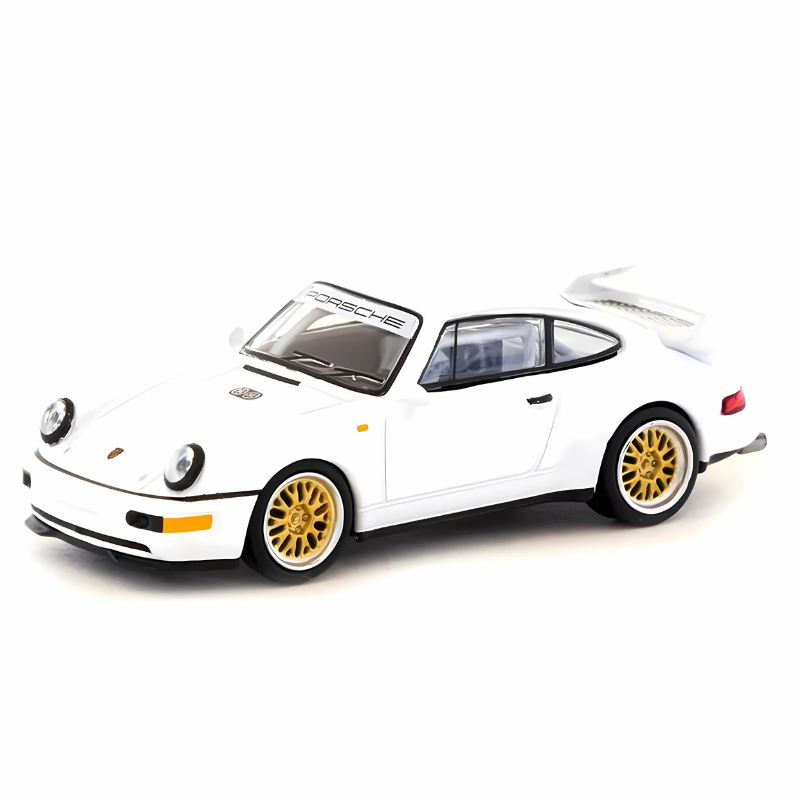 Tarmac 1/64 porsche 911 rsr 3.8, white, , medium-null