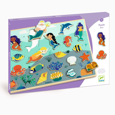 Mermaid wooden puzzle, , medium