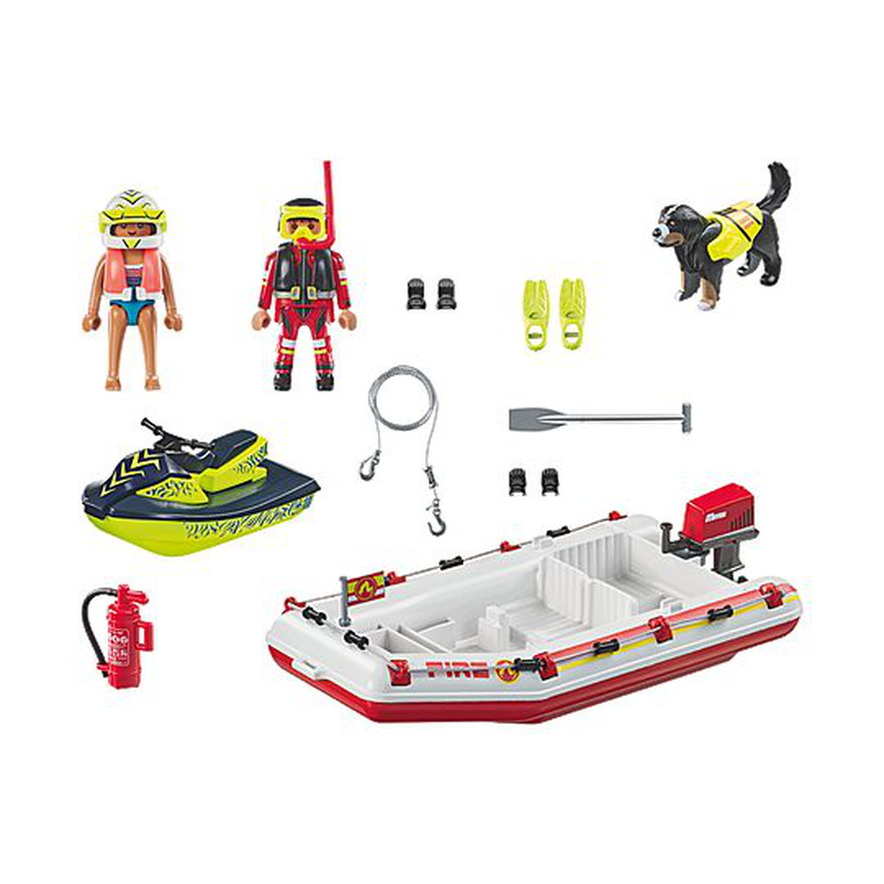 Playmobil fireboat with aqua scooter, , medium-null