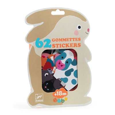 Farm animals - 62 baby stickers, , medium