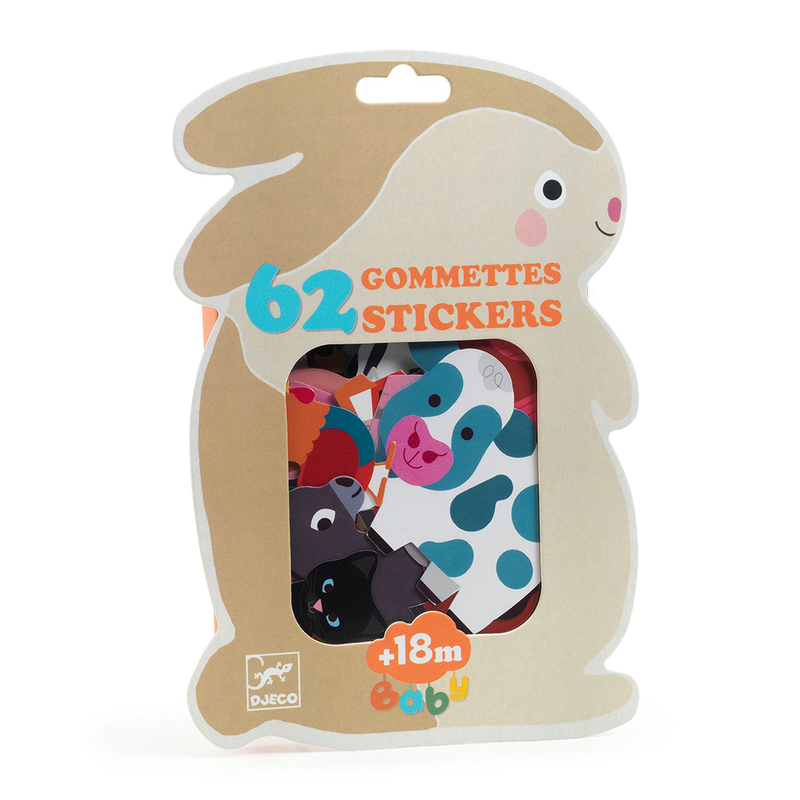 Farm animals - 62 baby stickers, , medium-null