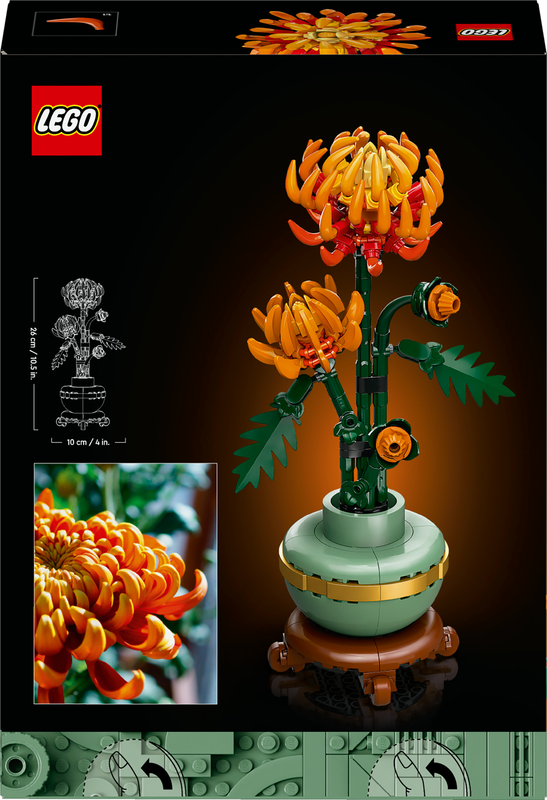 Lego icons chrysanthemum 10368 for ages 18+ 278pcs, , medium-null