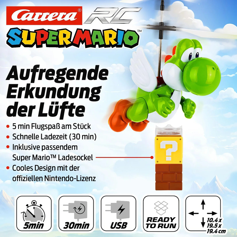 Nintendo super mario rc remote controlled flying yoshi, , medium-null