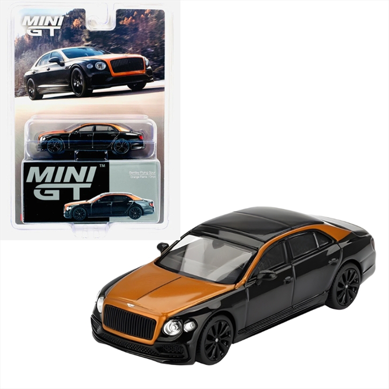 Mini gt 1/64 2024 bentley flying spur, orange flame-onyx, , medium-null