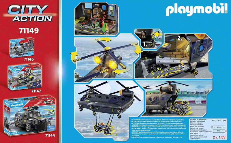 Playmobil tactical police: large helicopter, , medium-null