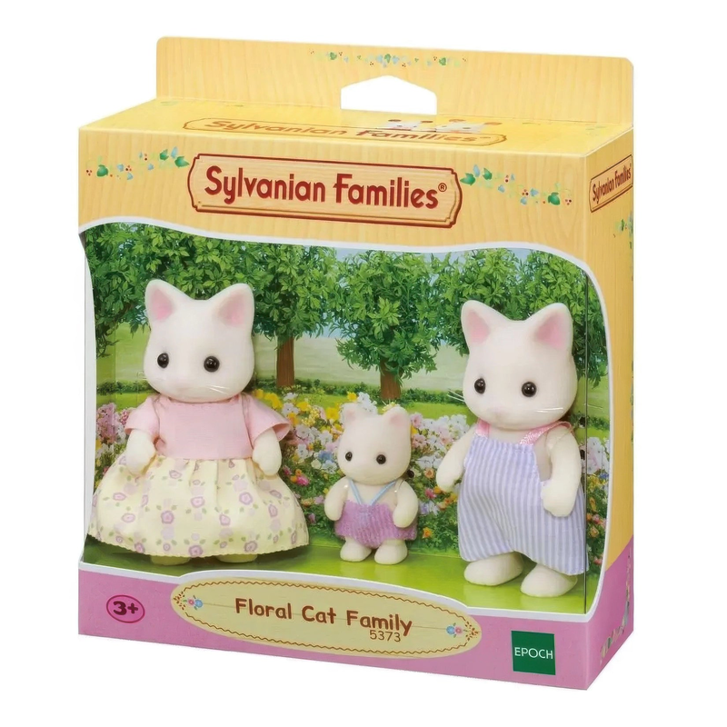 Sylvanian families flora cat family threesome, , medium-null