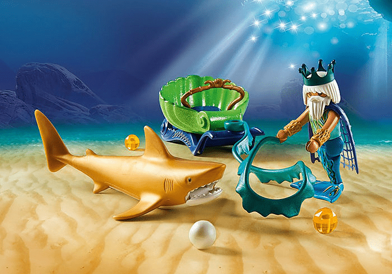 Product image: Playmobil king of the sea with shark carriage, , medium-null