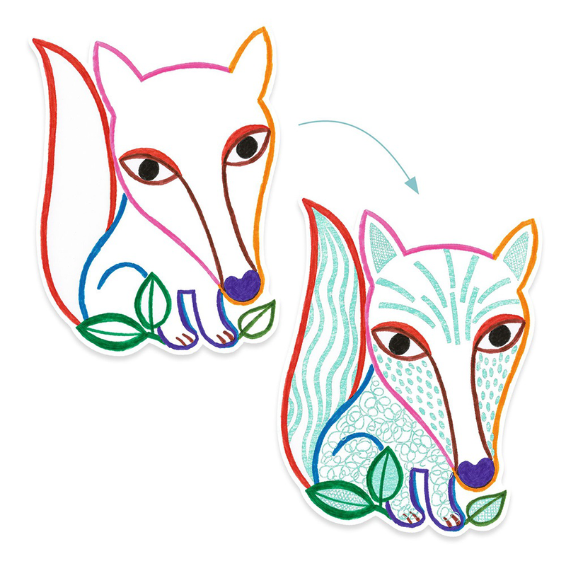 Product image: Djeco art and craft small gifts for little ones - colouring forest friends, , medium-null