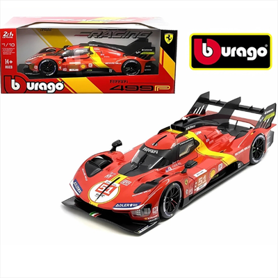 Bburago 1/18 2024 ferrari 499p #83 kubica/yifei/scarcman lms hypercar champion 24h le mans 2024, red, , medium