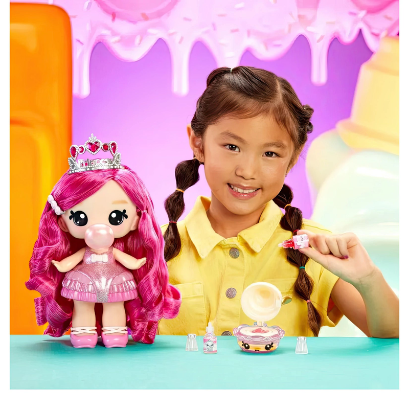 Yummiland large doll & lipgloss pet bianca bubblegum, , medium-null