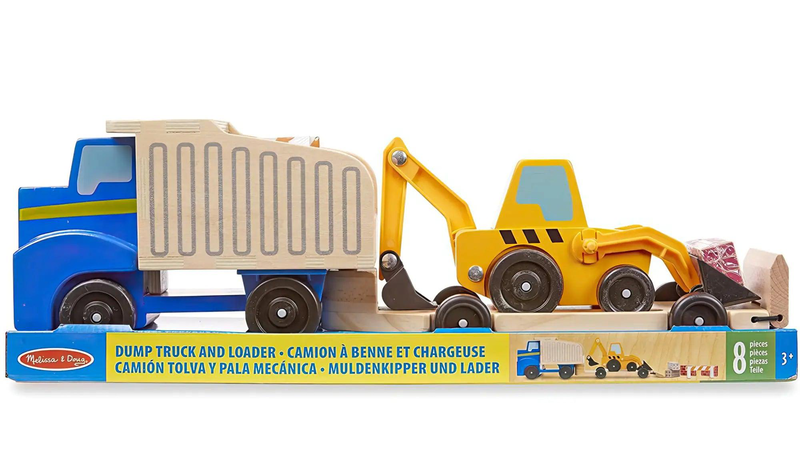 Melissa & doug 12757 classic dump truck & loader, , medium-null