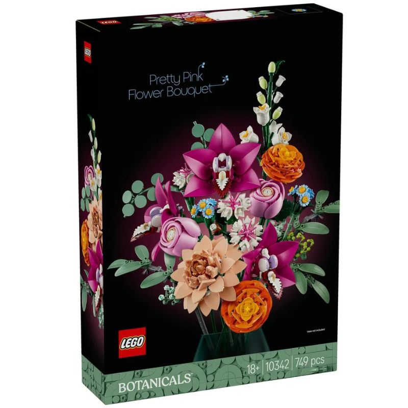 Lego botanicals pretty pink flower bouquet 10342 για ηλικίες 18+ 749τμχ, , medium-null