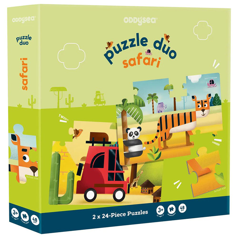 2 safari puzzles - 24pcs esch, , medium-null