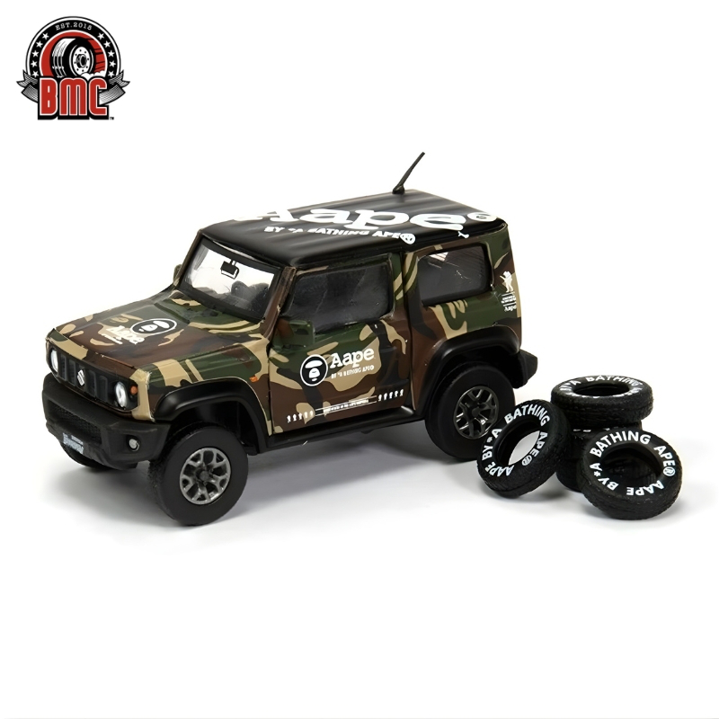Bm creations 1/64 2018 suzuki jimny jb74 *aape*, army camouflage, , medium-null