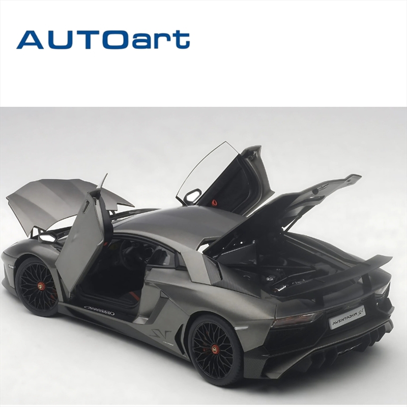 Autoart 1/18 2015 lamborghini aventador sv lp750-4, grigio titansmetallic grey, , medium-null